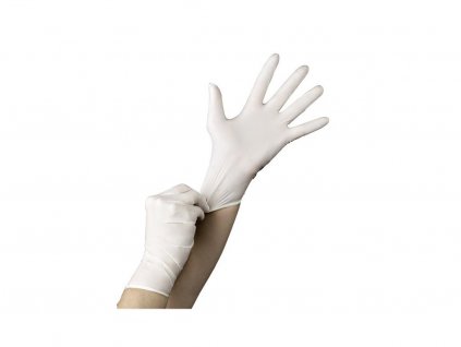 Vinylové rukavice VINYL CLASSIC 100 ks, nepudrované, bílé, 4.8 g