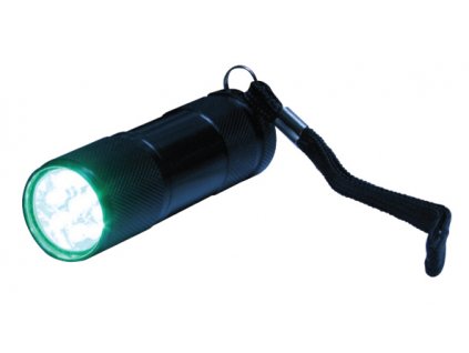 LED zelená ruční svítilna