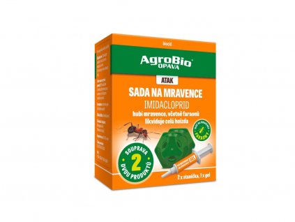 AgroBio ATAK - nástraha na mravence Imidacloprid, sada 2 domečků s gelem