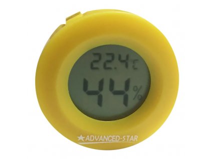 Digitální teploměr / vlhkoměr Advanced Star 4,5cm - žlutý