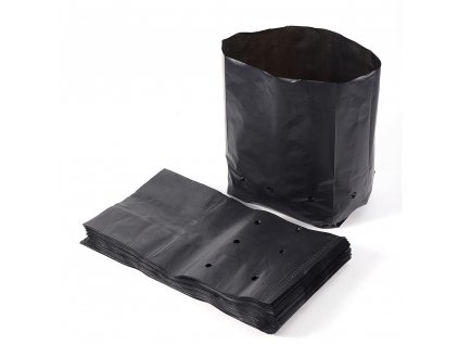 Černý plastový květináč GROW bag 11,4l - balení 25ks