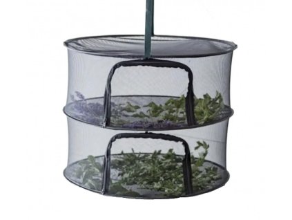 Sušící síť Clever Grow se zipem, 2 patra, černá