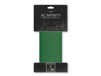 AC Infinity Heavy-Duty Twist Ties, Thin Rubberized Texture, 10m