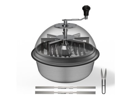 AC Infinity Bud Bowl trimmer, rotating cut with transparent viewing dome, 406 mm