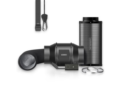 AC Infinity Air Filtration Kit 150mm, Inline Fan with Speed Controller, Carbon Filter & Ducting Combo