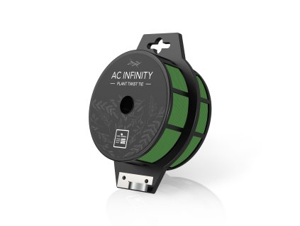 AC Infinity Green Twist Ties with Built-In Cutter, 100m