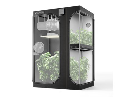 AC Infinity CLOUDLAB 743D, 2-in-1 Advance Grow Tent 4x3, 2000D Mylar Canvas, 120x90x180 cm