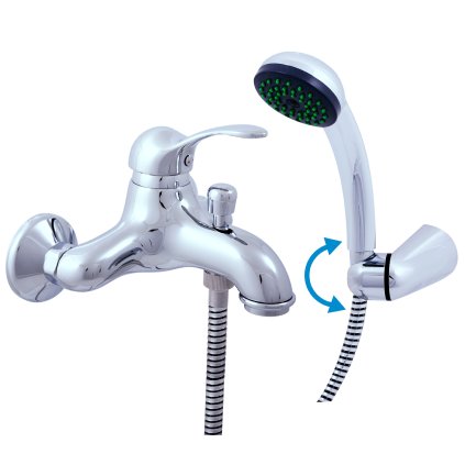 Baterie vanová se sprchou a držákem LABE RAV Slezák L054.5/2 (150 mm)