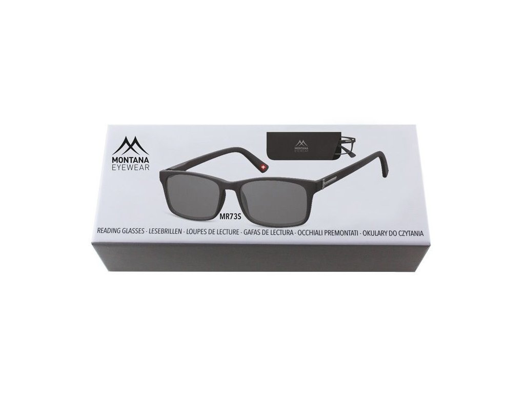 MONTANA EYEWEAR Dioptrické brýle BOX73S BLACK+3,50 ZATMAVENÉ ČOČKY