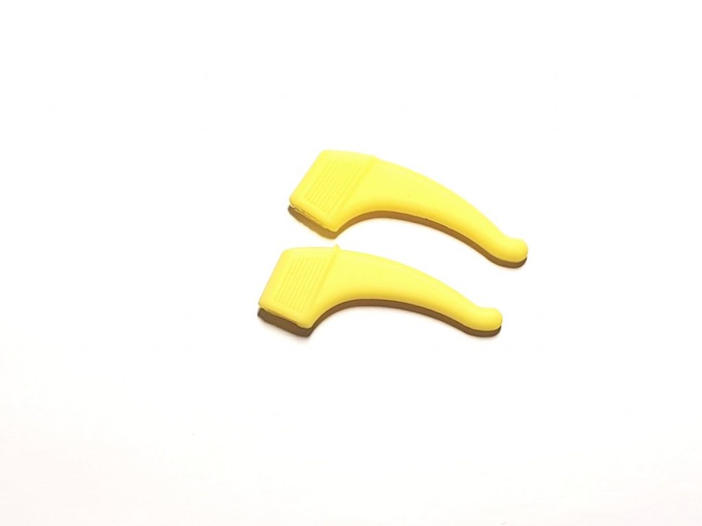 Protiskluzové silikonové nástavce (fixator) na brýle 2ks žluté