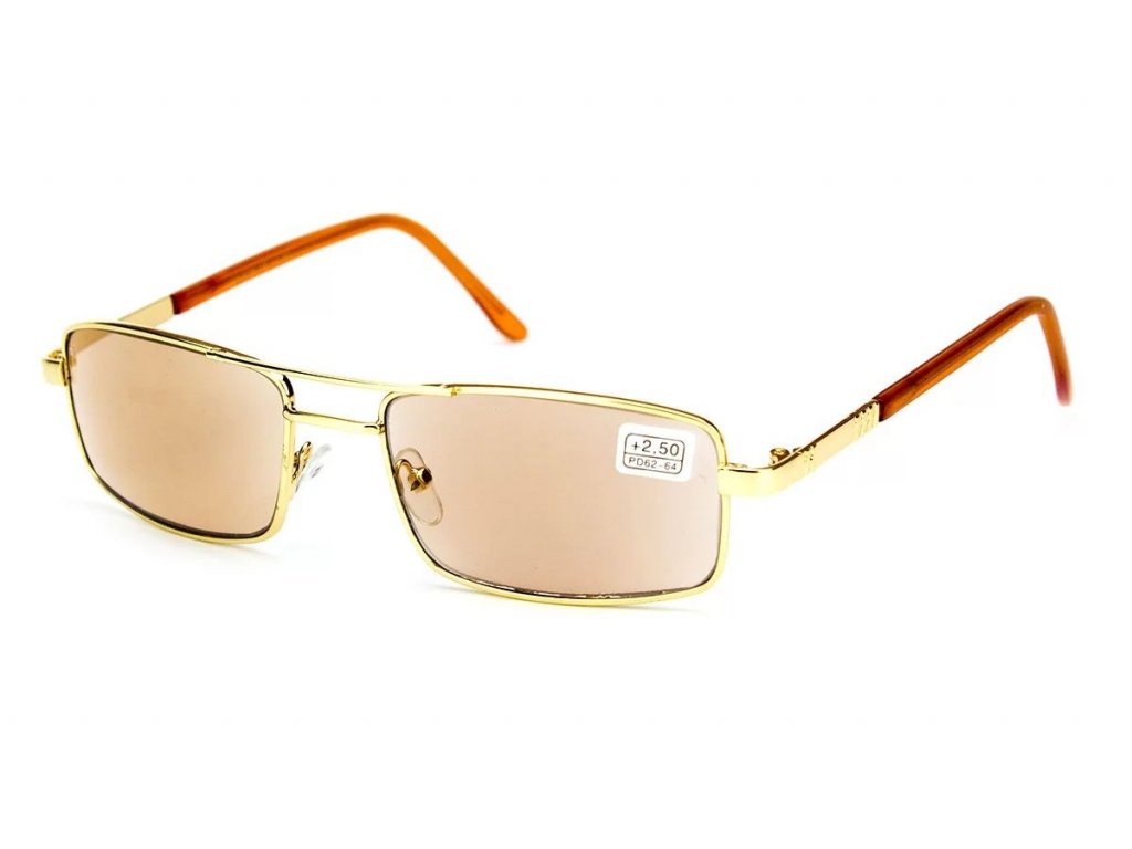 Samozabarvovací dioptrické brýle Veeton 6004 GOLD SKLO +2,75