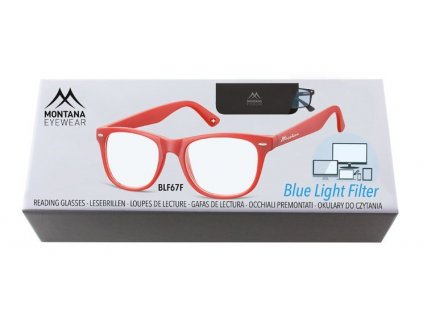 MONTANA EYEWEAR Brýle na počítač BLF BOX 67F RED bez dioptrií