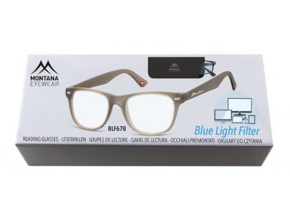 MONTANA EYEWEAR Brýle na počítač BLF BOX 67B GREY +2,00