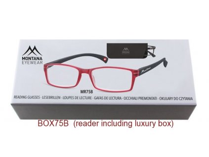 MONTANA EYEWEAR Dioptrické brýle BOX75B Red/ +1,50