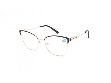 Dioptrické brýle 6861 / -3,50 black/gold s antireflexní vrstvou Flex