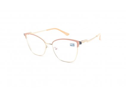 Dioptrické brýle 6861 / -3,00 beige/gold s antireflexní vrstvou Flex