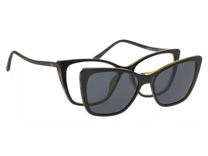 BRILO Dioptrické brýle REC600-B +2,50 s polarizačním klipem