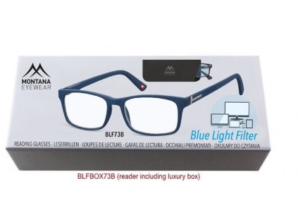 MONTANA EYEWEAR Brýle na počítač BLF BOX 73B BLUE bez dioptrií