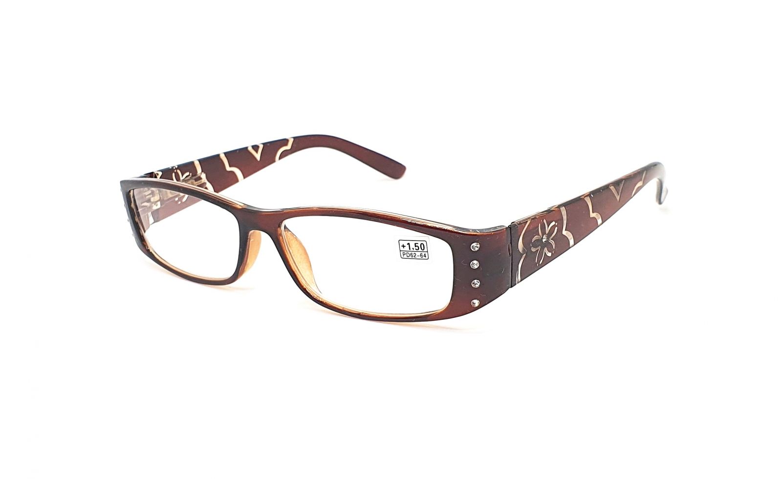 Dioptrické brýle A-018 +1,50 brown flex