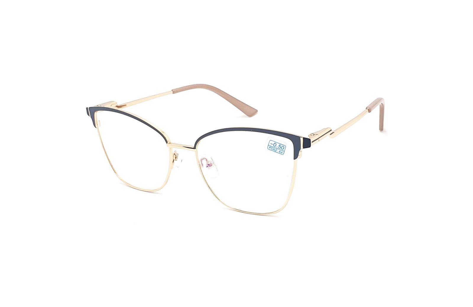 Dioptrické brýle 6861 / -3,00 black/gold/brown s antireflexní vrstvou Flex