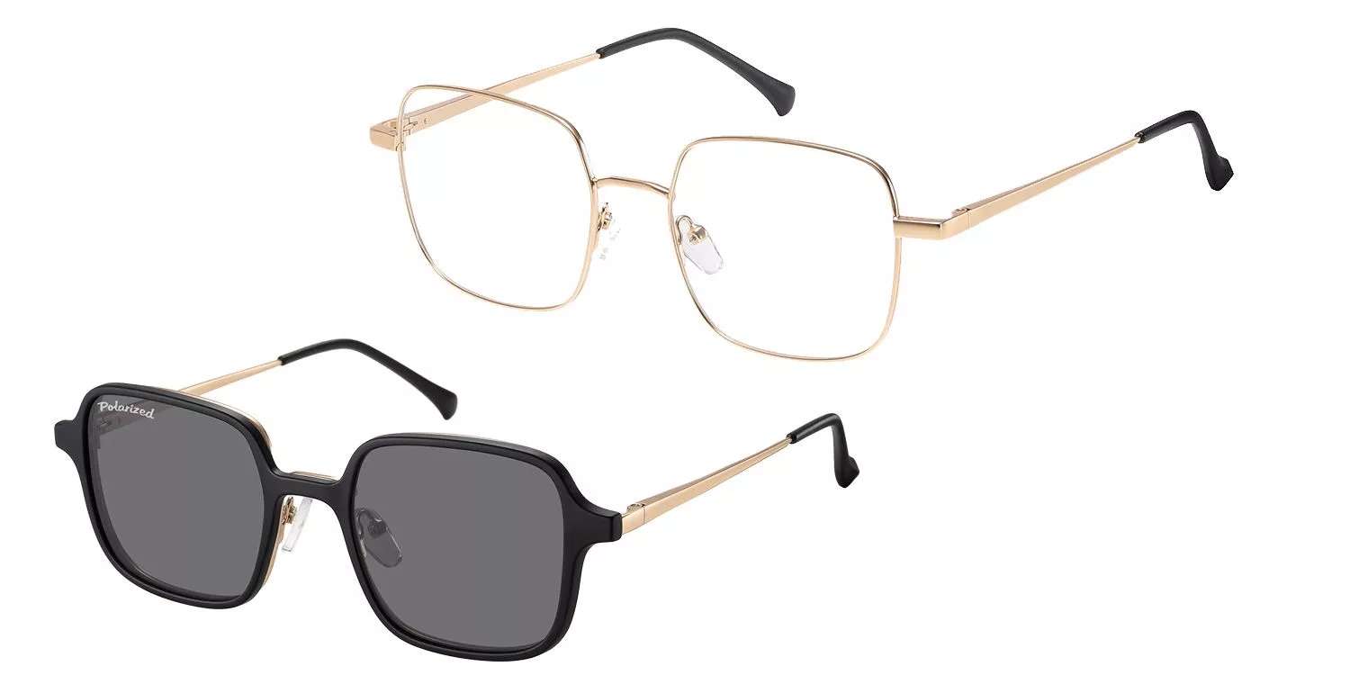 SUNOPTIC Obroučky MC98 včetně polarizačního zeleného klipu na magnet