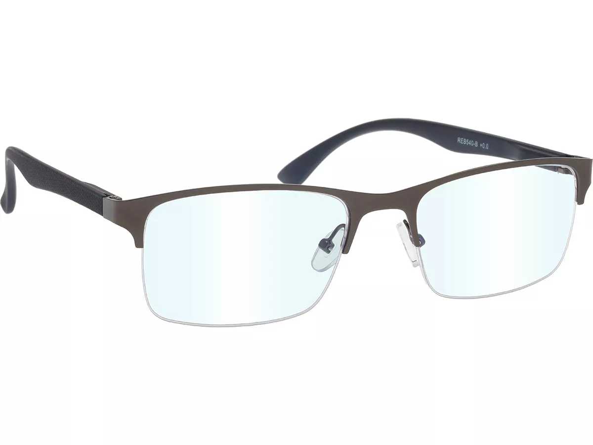 BRILO Dioptrické brýle pro práci u počítače REB540-B/+1,00 black/brown flex