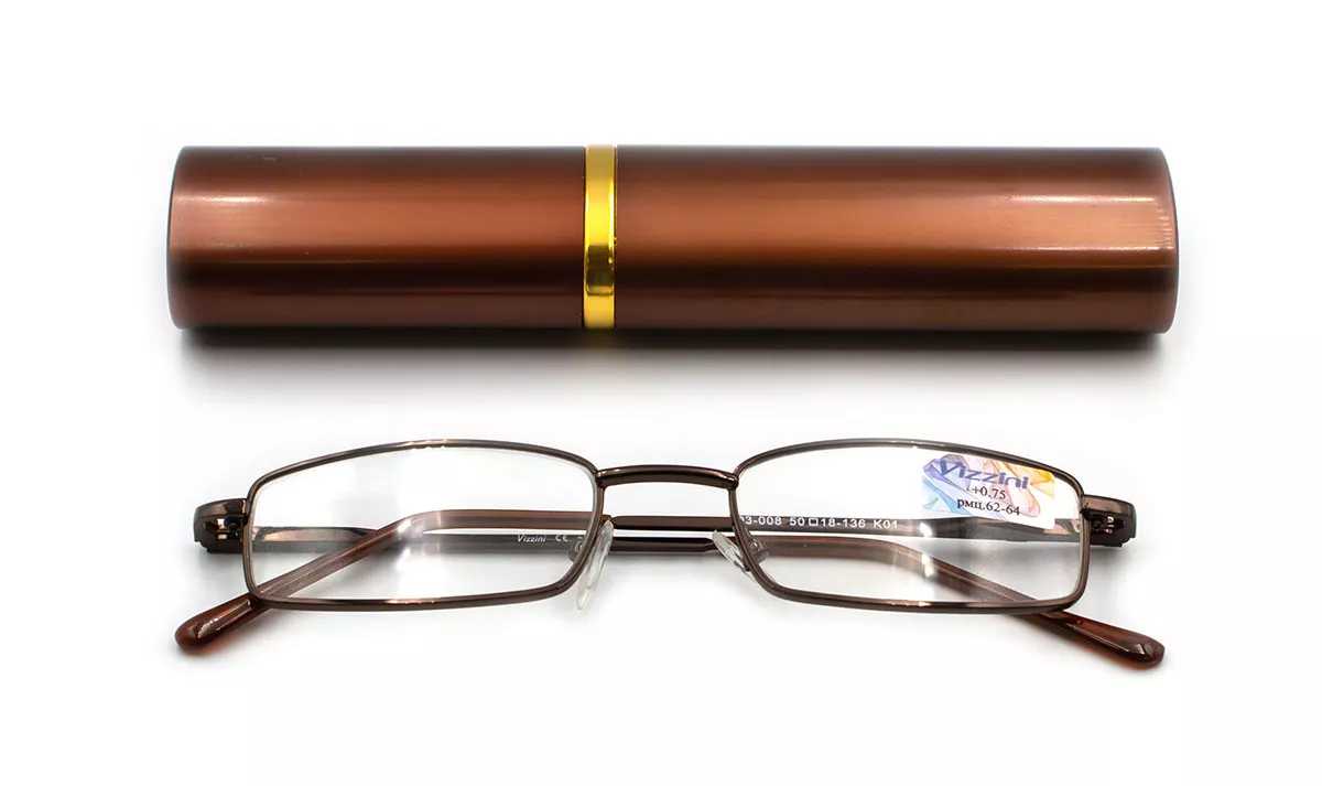 OPTICAL Dioptrické brýle v pouzdru Vizzini 03-008-K01/ +2,50 BROWN