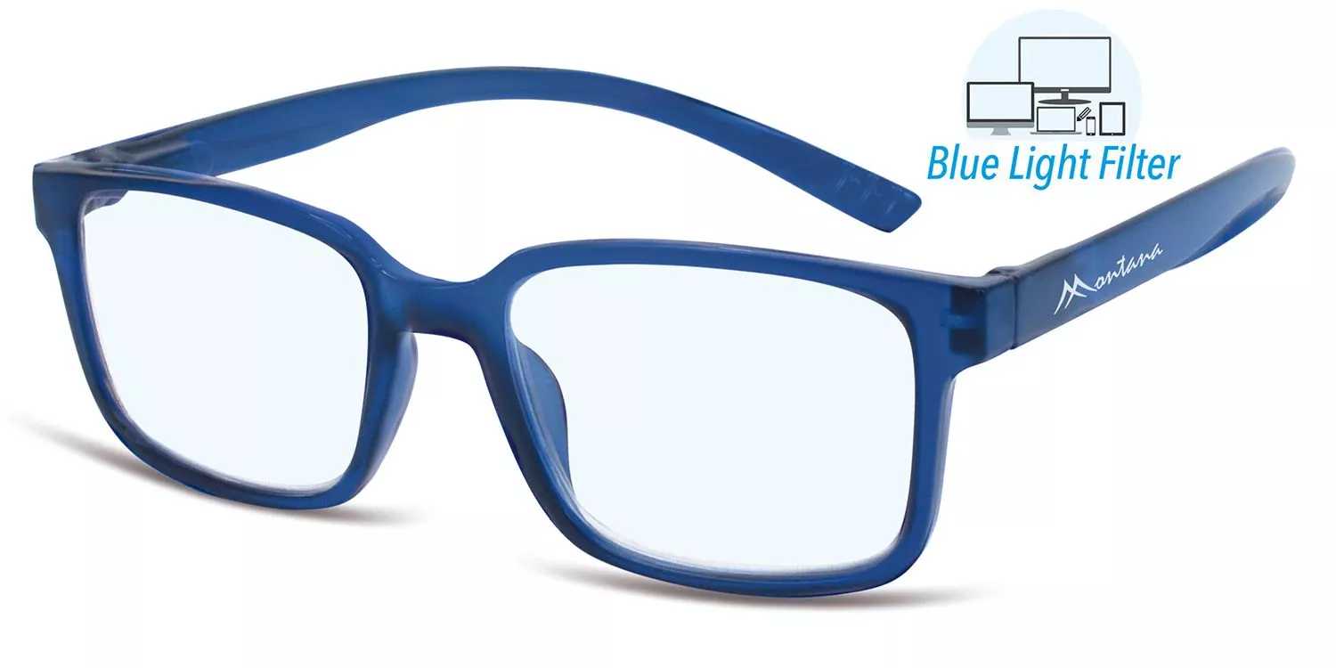 MONTANA EYEWEAR Brýle Blueblocker s úchytem za krk BLF-MNR2C/+3,50 BLUE