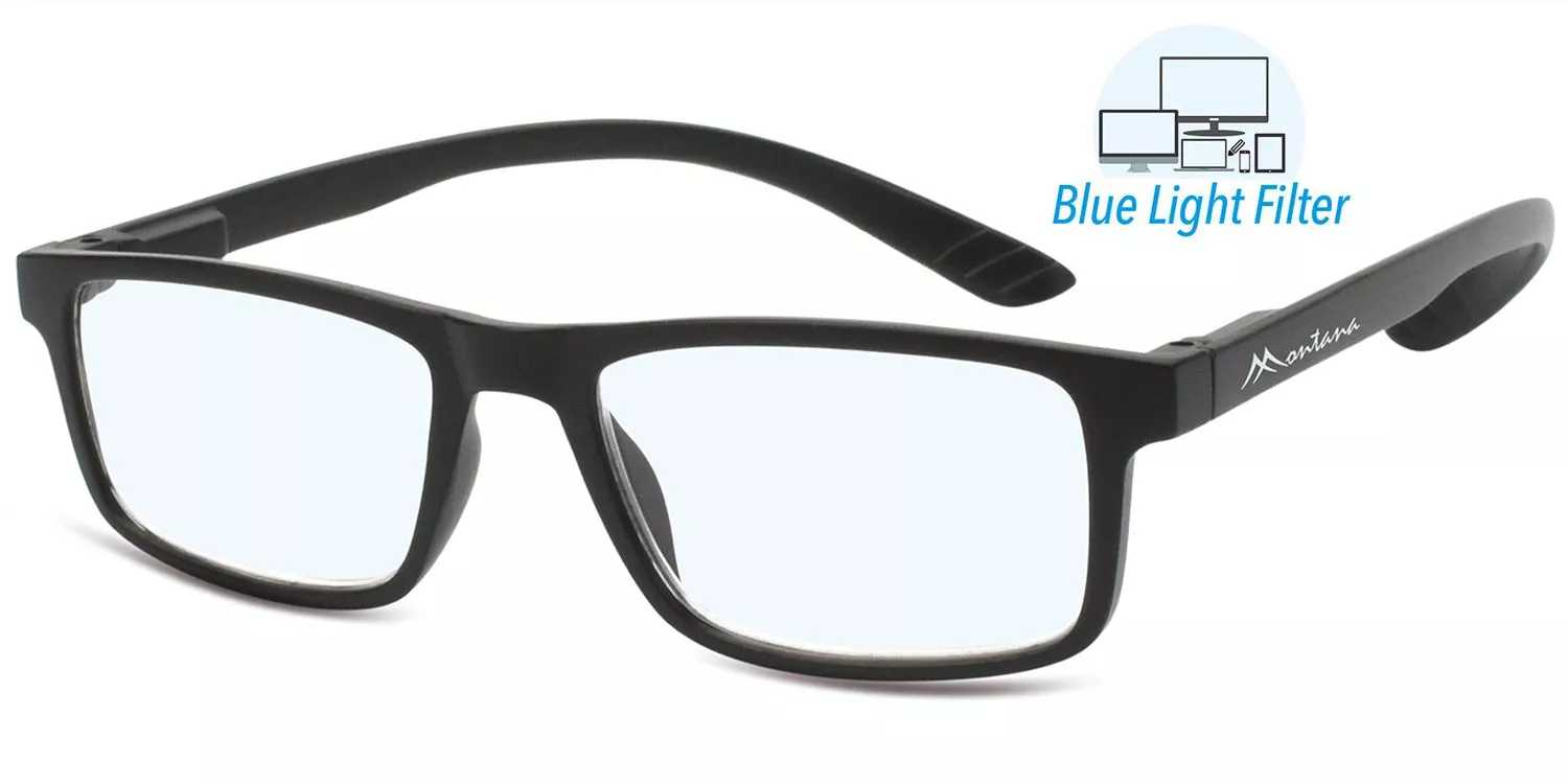 MONTANA EYEWEAR Brýle Blueblocker s úchytem za krk BLF-MNR3/+3,50 BLACK