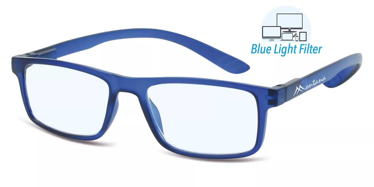 MONTANA EYEWEAR Brýle Blueblocker s úchytem za krk BLF-MNR3B/+1,00 BLUE