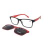 Dioptrické brýle V3050 / +4,00 black/red flex + polarizační klip