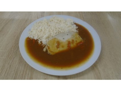 Burgundská vepřová pečeně,rýže (protlak,červené víno) (1,3,6,12)