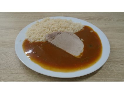 Cikánská vepřová pečeně,rýže (lečo,protlak) (1,3,7,12)