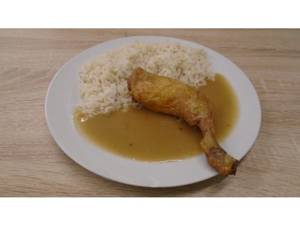 Pečené kuřecí stehýnko,rýže (1)