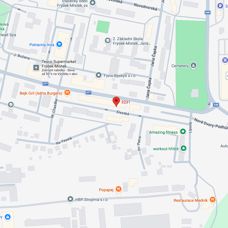 Mapa prodejny Hotovky Frýdek-Místek