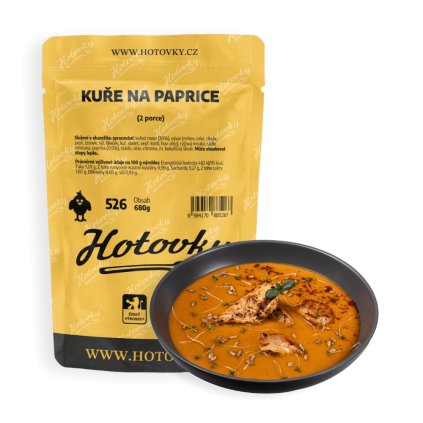 Kuře na paprice (2 porce) hotové jídla hotovky