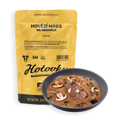Hovězí na hříbkách (2 porce) hotové jídla hotovky