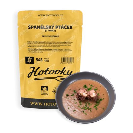 Bezlepkové Španělský ptáček (2 porce) hotové jídla hotovky