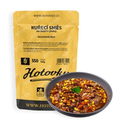 Bezlepkové Kuřecí směs na rizoto 340g hotové jídla hotovky