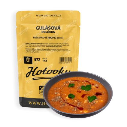 Bezlepkové Gulášová polévka (2 porce) hotové jídla hotovky