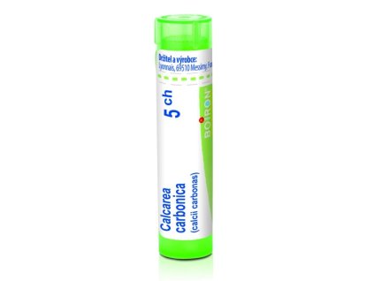 Calcarea carbonica 5CH, vápenec z ústřic - uhličitan vápenatý CaCO3, globule