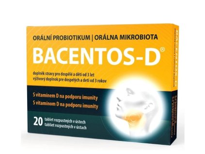 BACENTOS-D®  s vitamínem D , orální mikroflóra (lantibiotika) 20 tablet