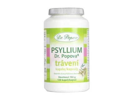 Psyllium Dr. Popova TRÁVENÍ kapsle, 120 ks