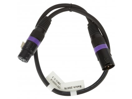 DMX kabel ADJ AC-DMX3/0,5 3 p. XLRm/3 p. XLRf 0,5m DMX