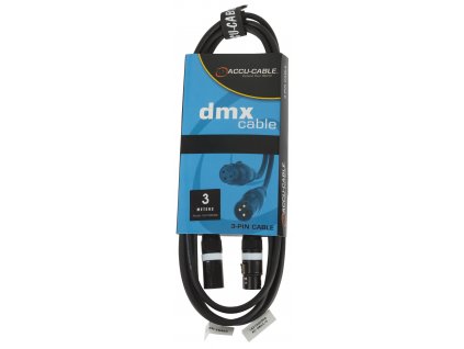 DMX kabel ADJ AC-DMX3/3 3 p. XLRm/3 p. XLRf 3m DMX