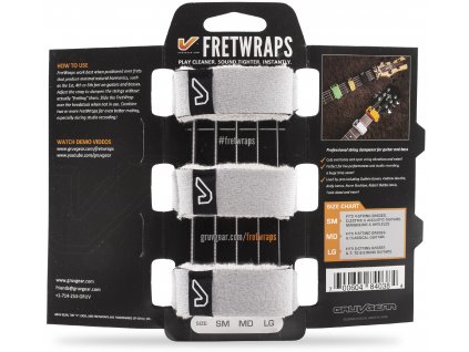Tlumítko strun GRUVGEAR FretWraps Stone White Small - 3 Pack