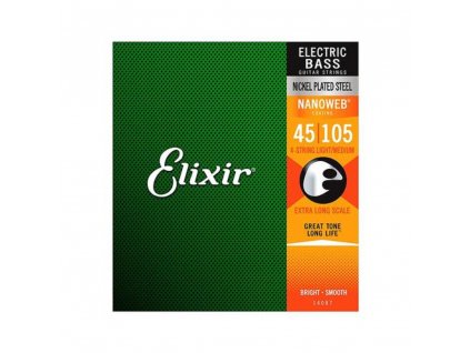 Struny na 4. strunnou basovou kytaru ELIXIR NanoWeb 14087