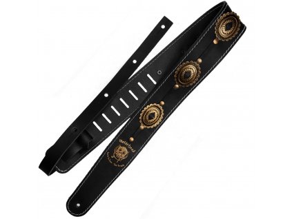 Kytarový popruh RICHTER Motörhead Concho Strap Black/Old Brass