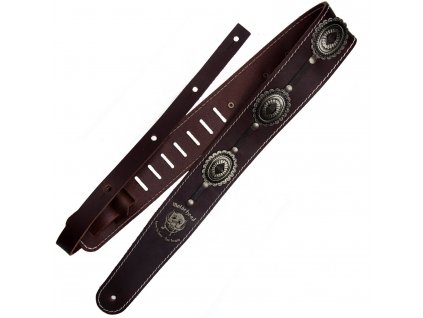 Kytarový popruh RICHTER Motörhead Concho Strap Brown/Old Silver