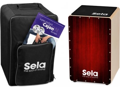 Cajon set SELA Varios Red Bundle